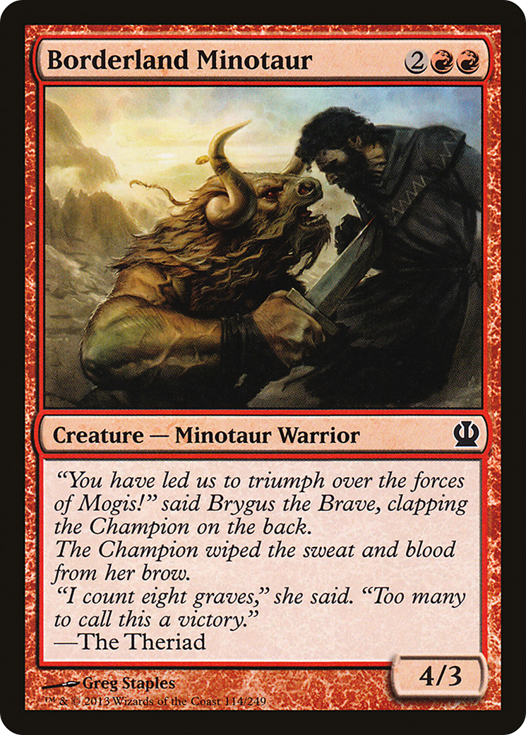 Borderland Minotaur [Theros] Foil