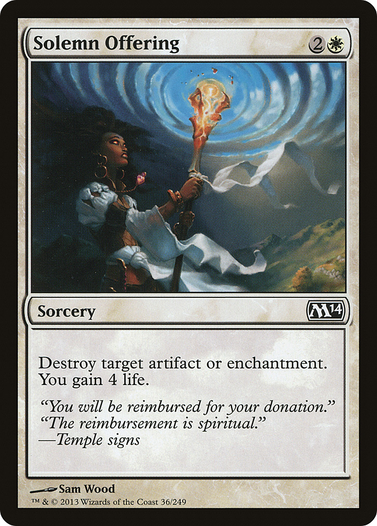Solemn Offering [Magic 2014] Foil