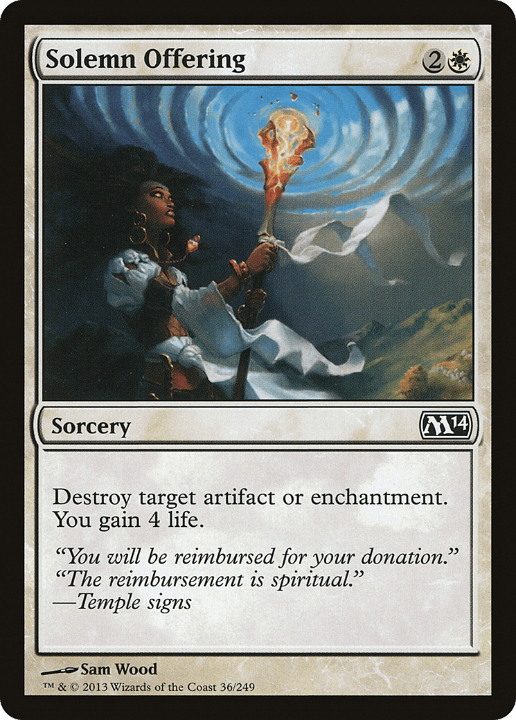 Solemn Offering [Magic 2014] Foil