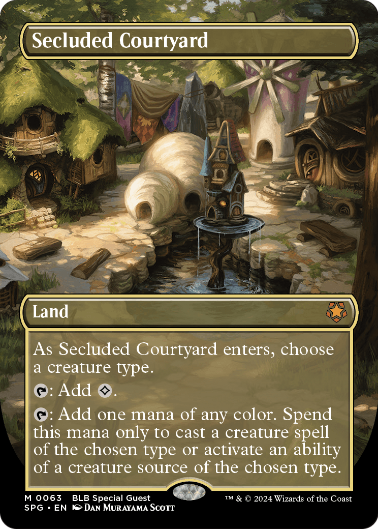 Secluded Courtyard (Borderless) [Bloomburrow Special Guests] Foil