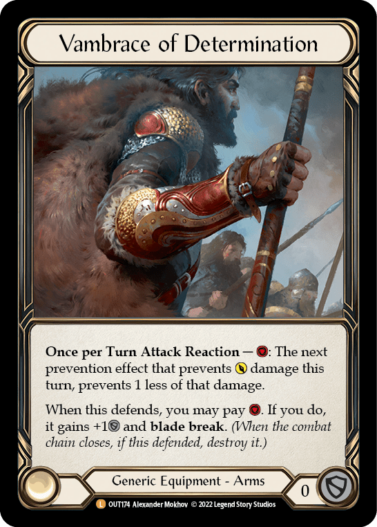 Vambrace of Determination [OUT174] (Outsiders)  Cold Foil