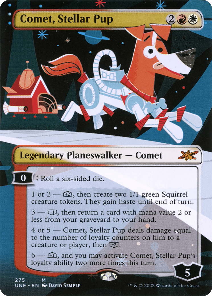 Comet, Stellar Pup (Borderless) [Unfinity] Foil