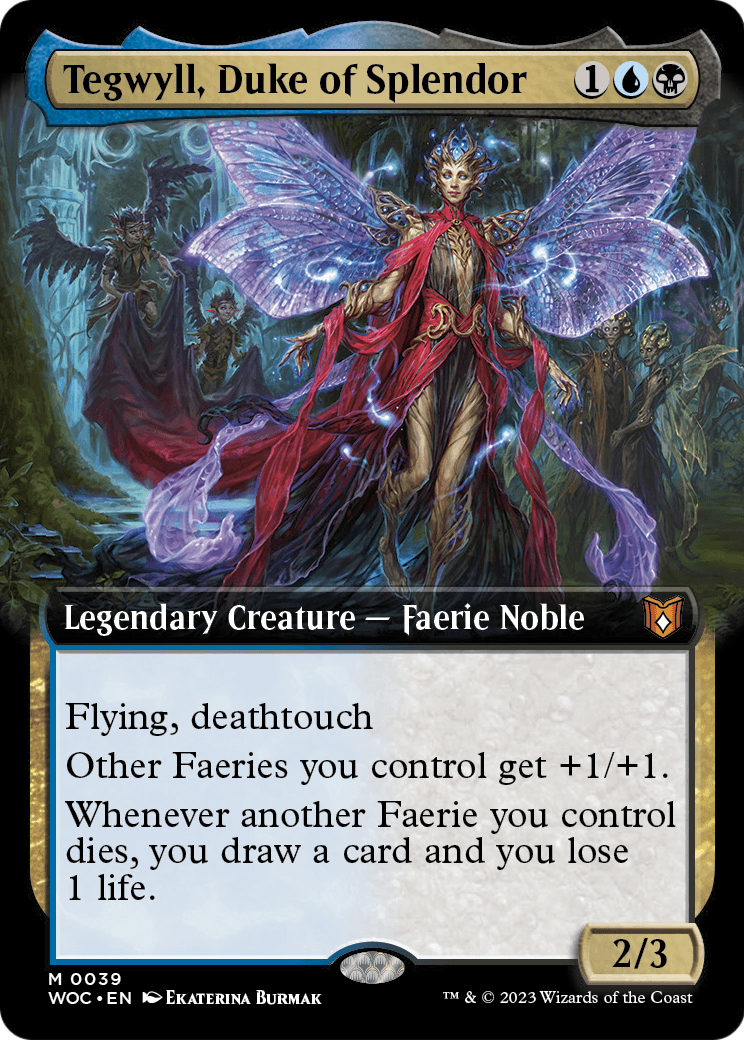 Tegwyll, Duke of Splendor (Extended Art) [Wilds of Eldraine Commander] Foil