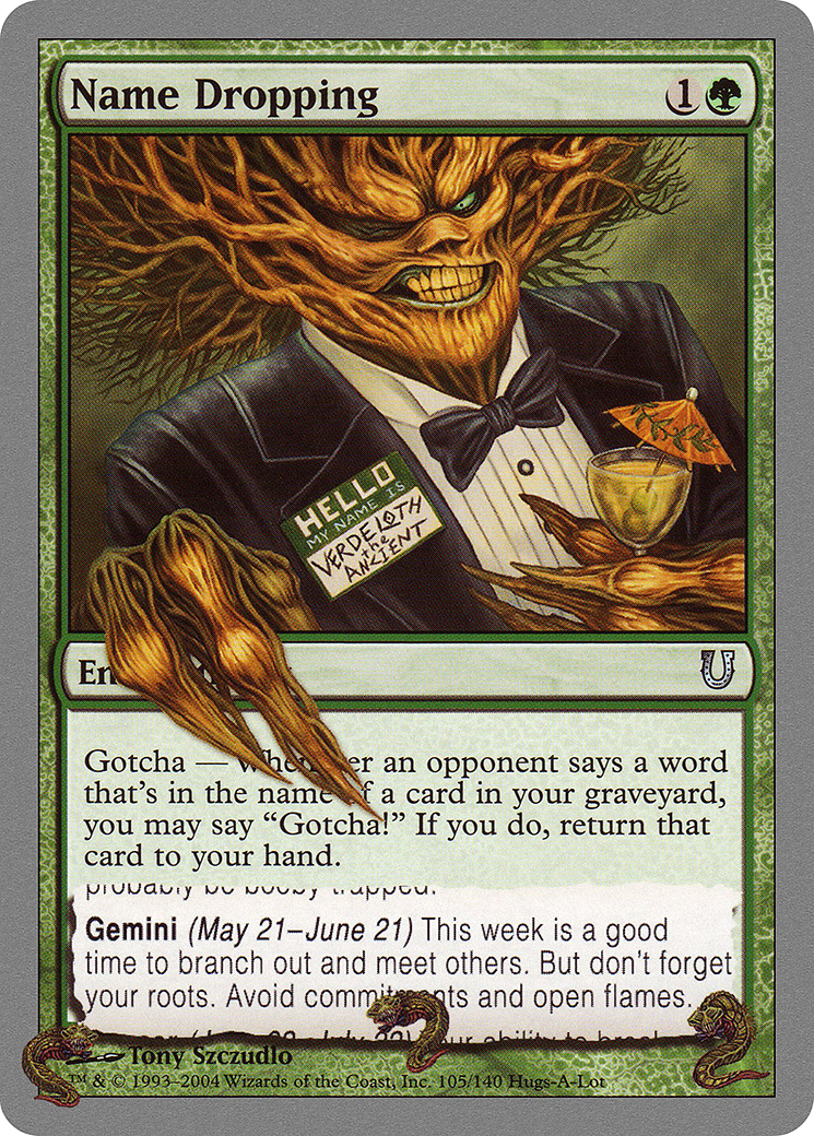 Name Dropping [Unhinged] Foil