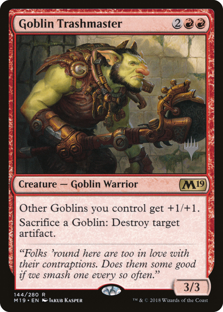 Goblin Trashmaster (Promo Pack) [Core Set 2019 Promos] Foil