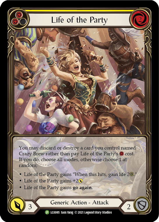 Life of the Party (Yellow) [LGS085] (Promo)  Rainbow Foil