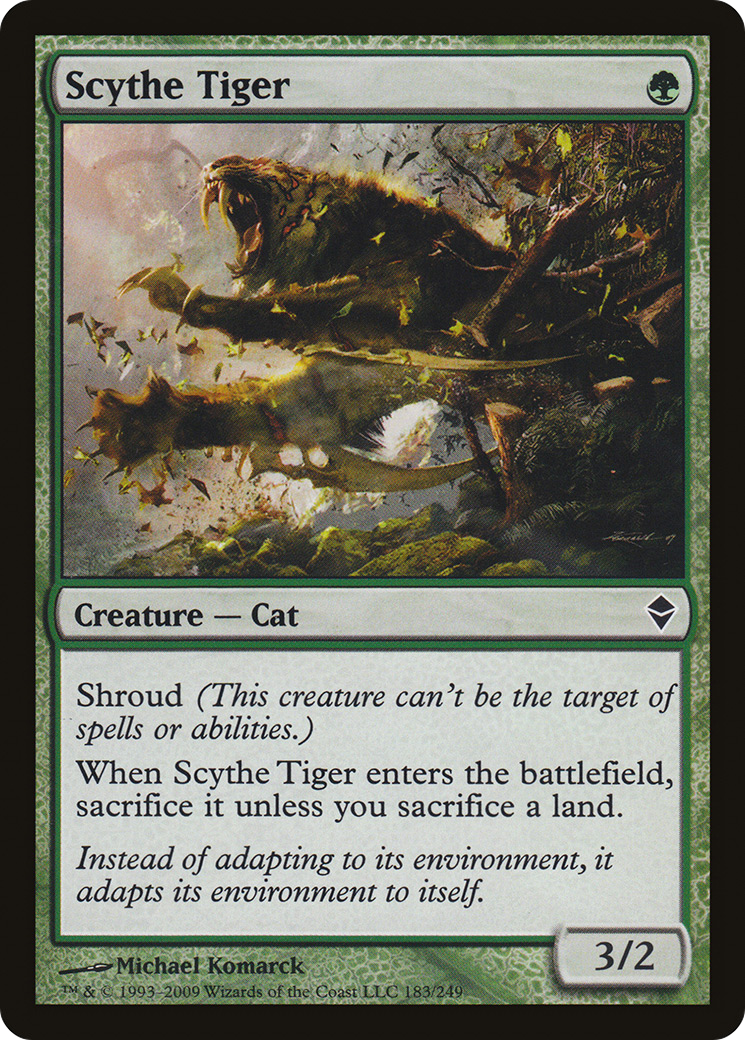Scythe Tiger [Zendikar] Foil