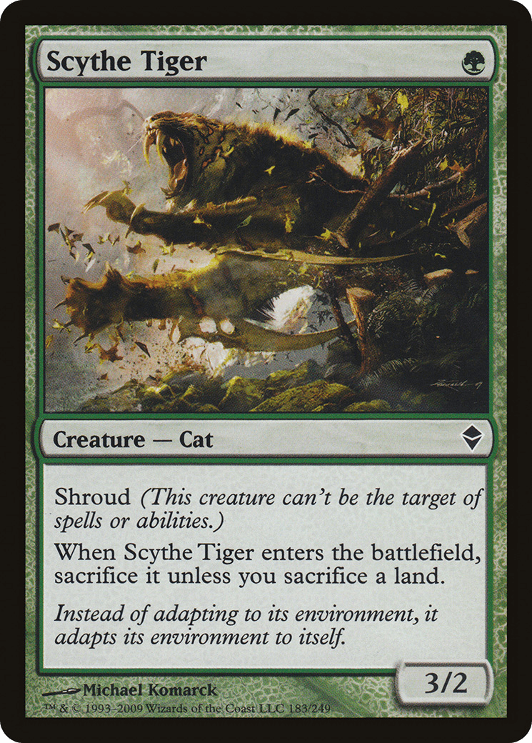 Scythe Tiger [Zendikar] Foil