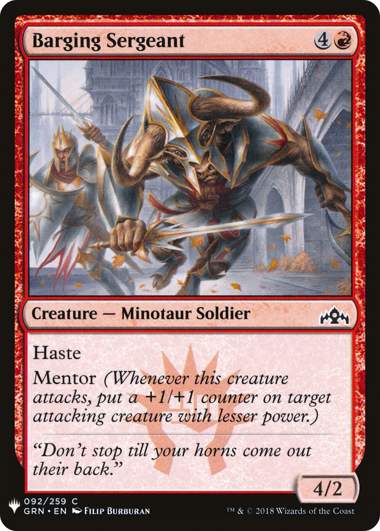 Barging Sergeant |  (GRN-92) [The List]