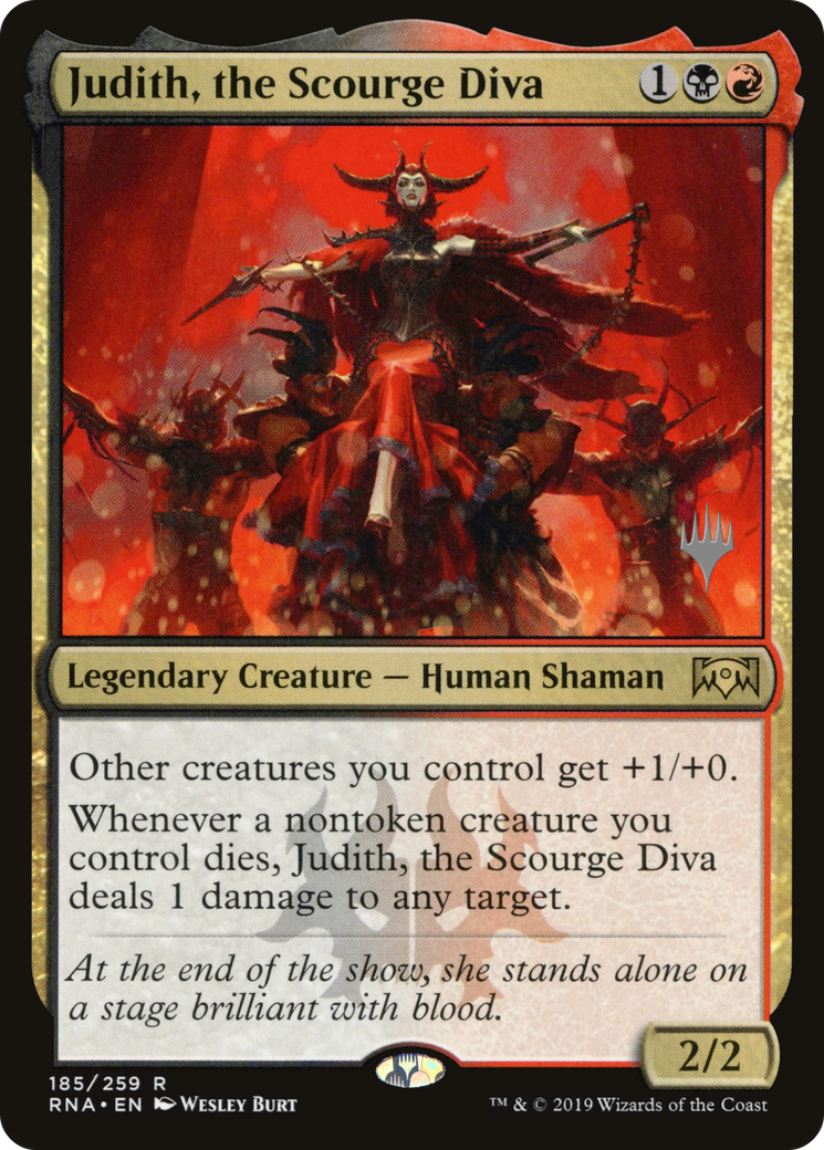 Judith, the Scourge Diva (Promo Pack) [Ravnica Allegiance Promos] Foil
