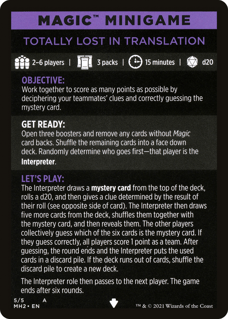 Totally Lost in Translation // Totally Lost in Translation (cont'd) (MMH2-005) - Modern Horizons 2 Minigames