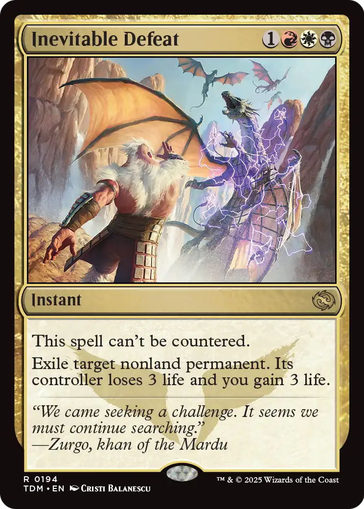 Inevitable Defeat (194) [Tarkir: Dragonstorm]  Foil