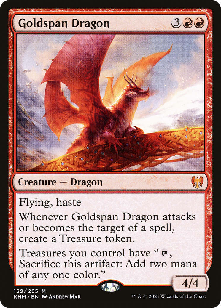 Goldspan Dragon [Kaldheim] Foil