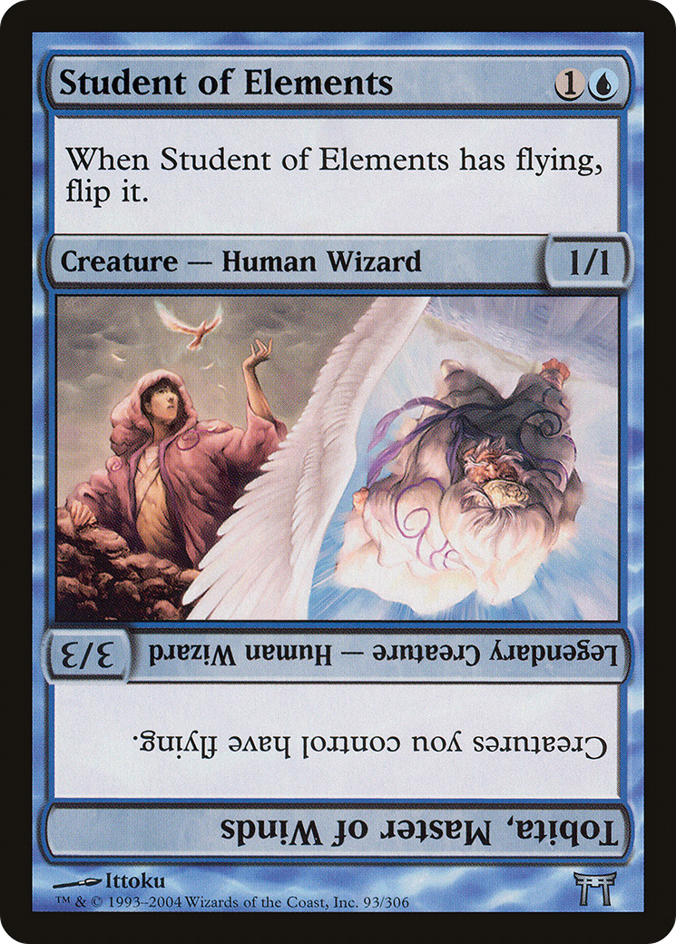 Student of Elements // Tobita, Master of Winds [Champions of Kamigawa] Foil
