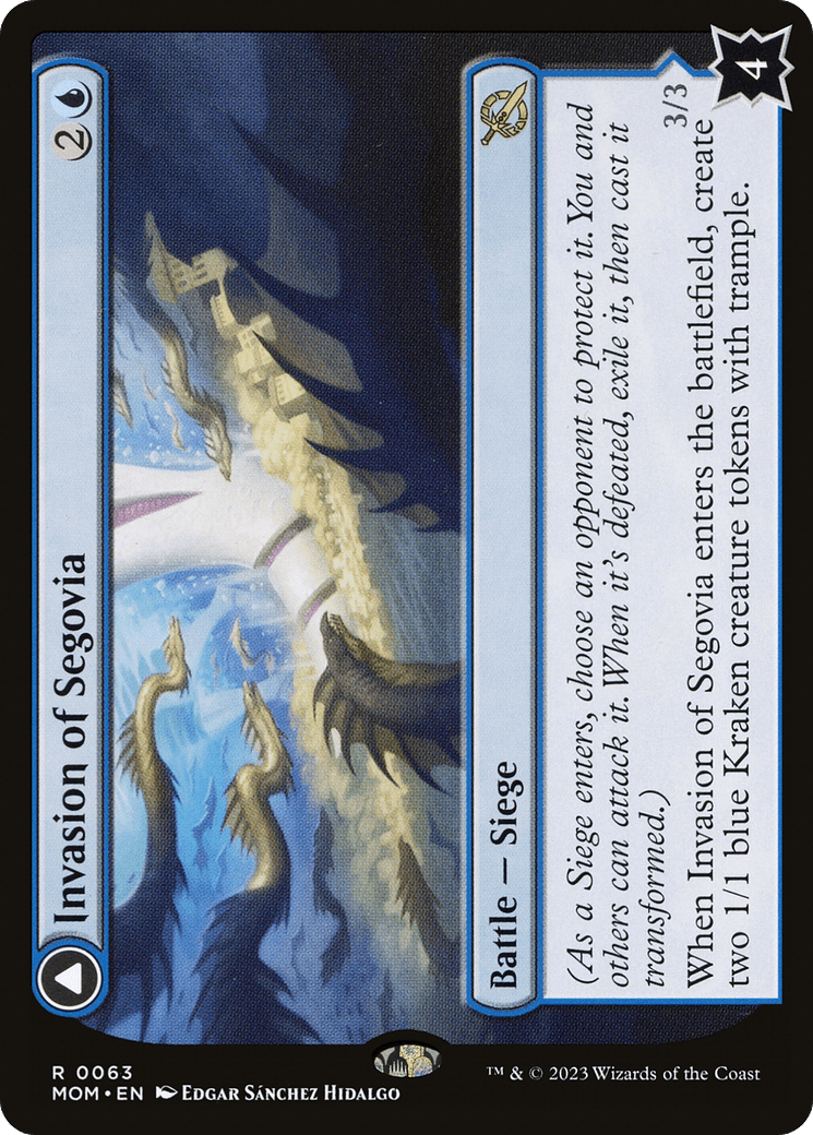 Invasion of Segovia // Caetus, Sea Tyrant of Segovia [March of the Machine] Foil