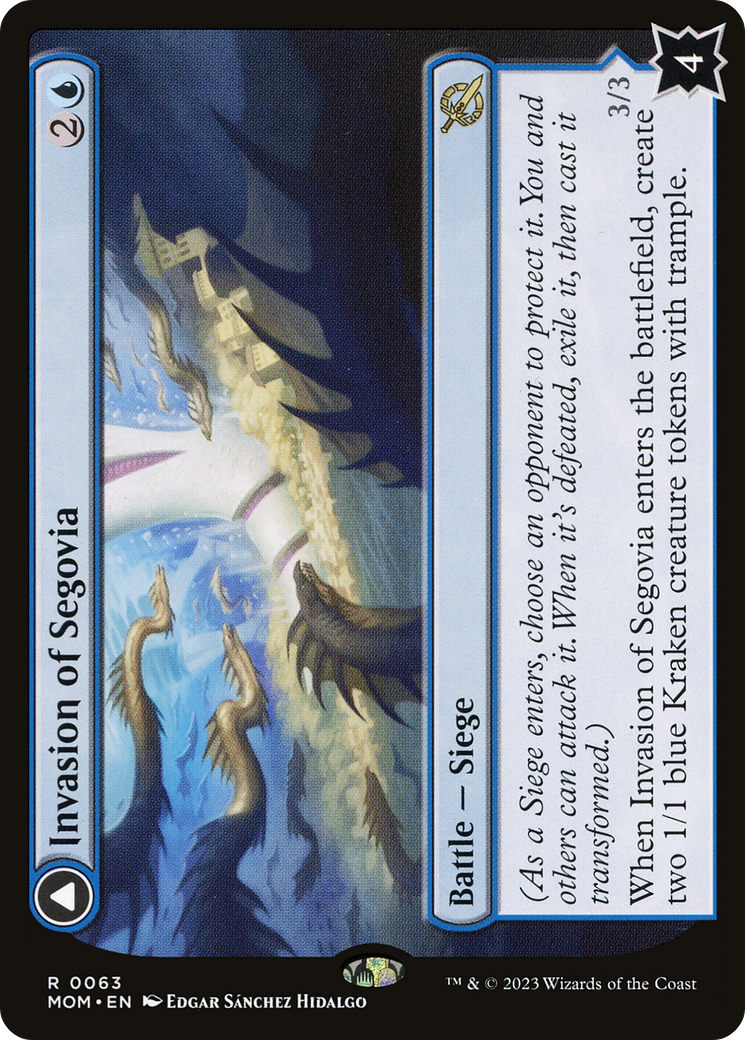 Invasion of Segovia // Caetus, Sea Tyrant of Segovia [March of the Machine] Foil