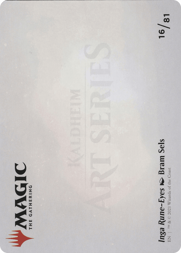 Inga Rune-Eyes // Inga Rune-Eyes (AKHM-016) - Kaldheim Art Series (Borderless) Foil