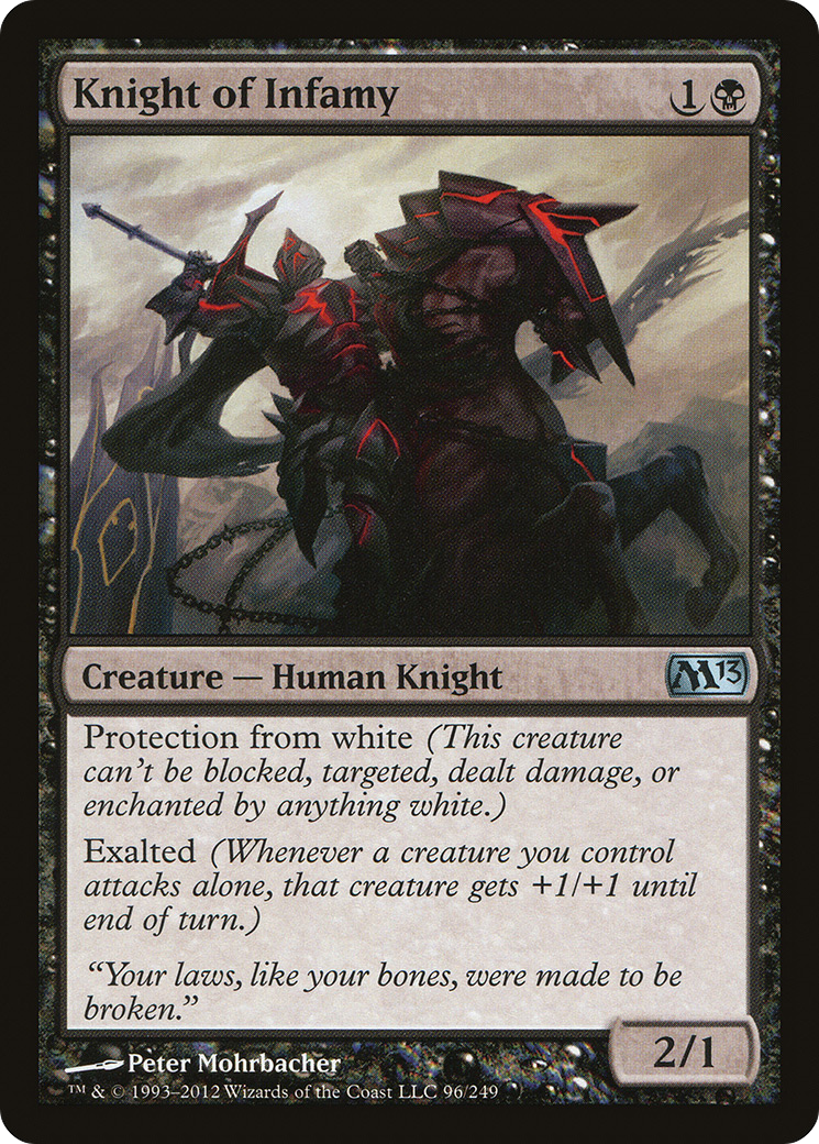 Knight of Infamy [Magic 2013] Foil
