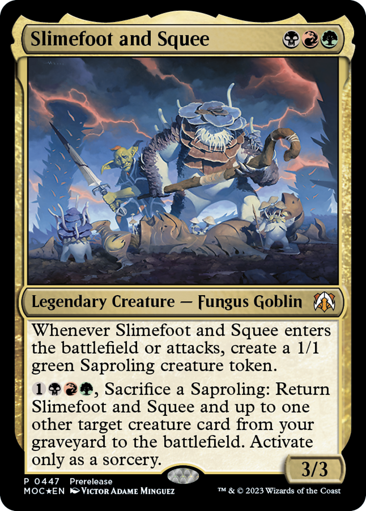 Slimefoot and Squee [March of the Machine Commander Prerelease Promos] Foil