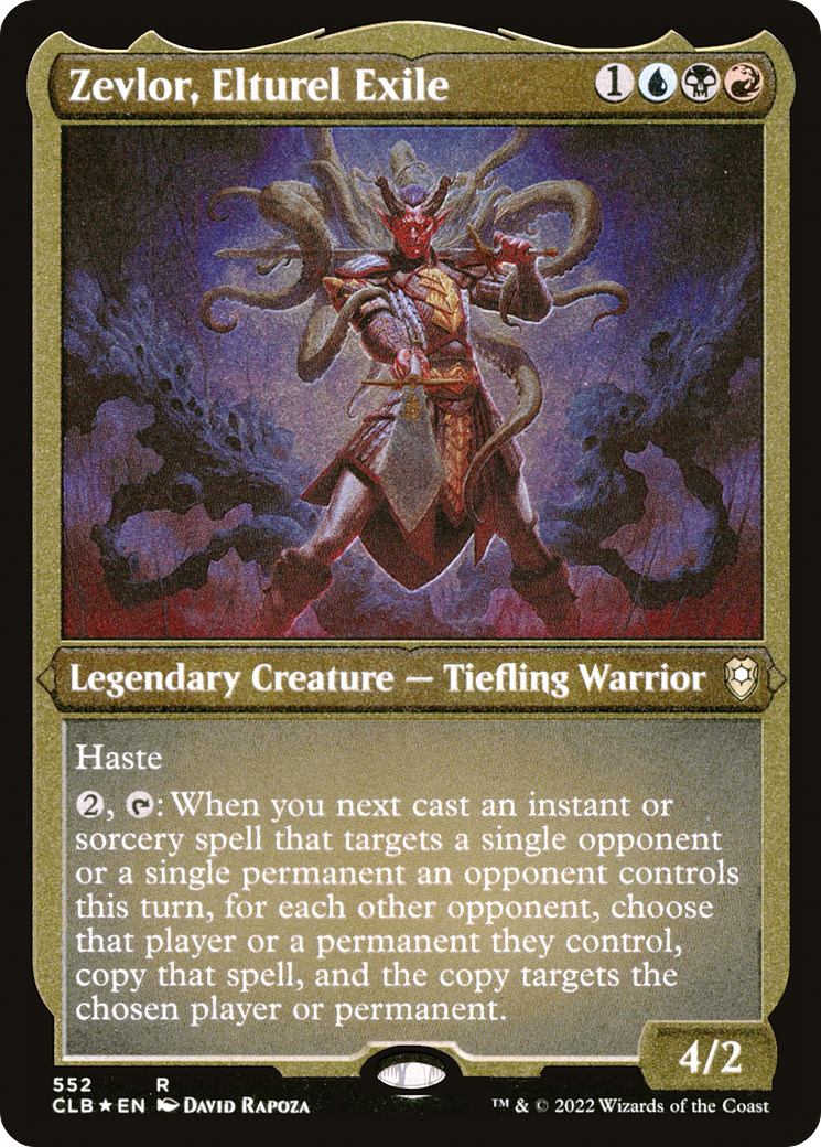 Zevlor, Elturel Exile (Foil Etched) |  Foil (552) [Commander Legends: Battle for Baldur's Gate]