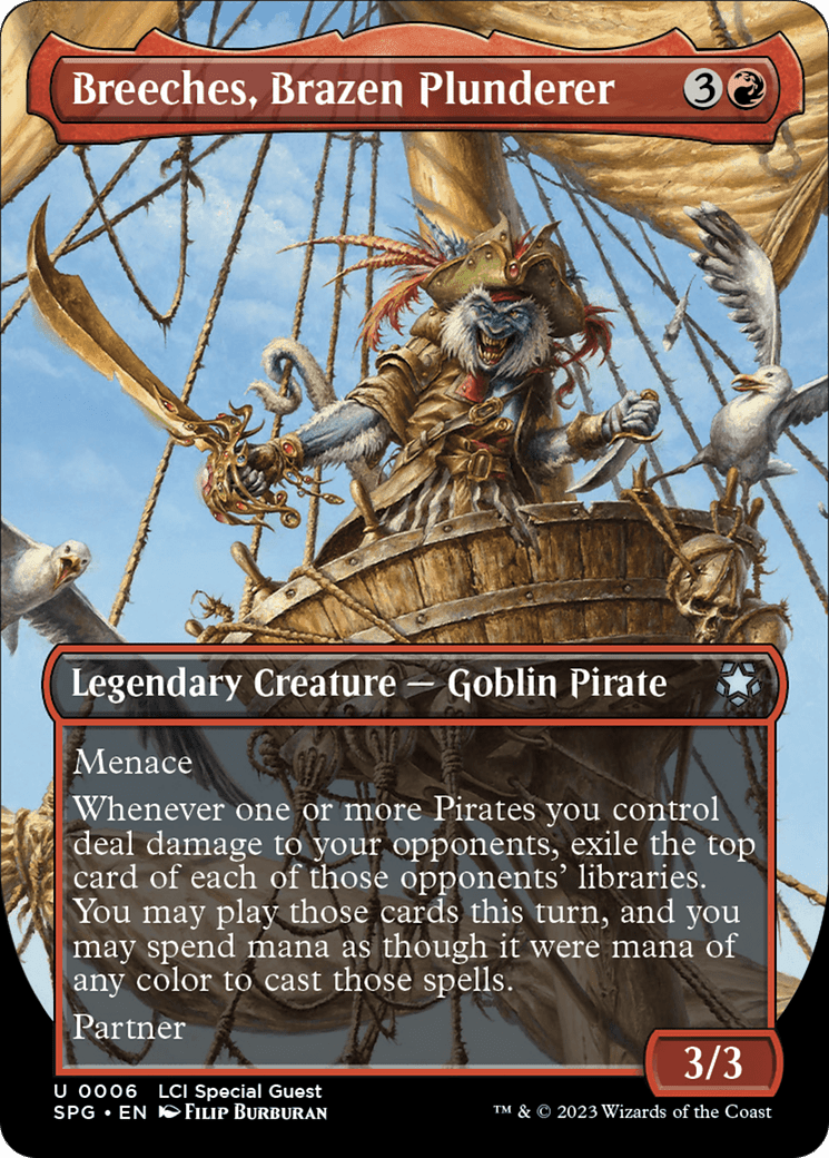Breeches, Brazen Plunderer (Borderless) [The Lost Caverns of Ixalan Special Guests] Foil