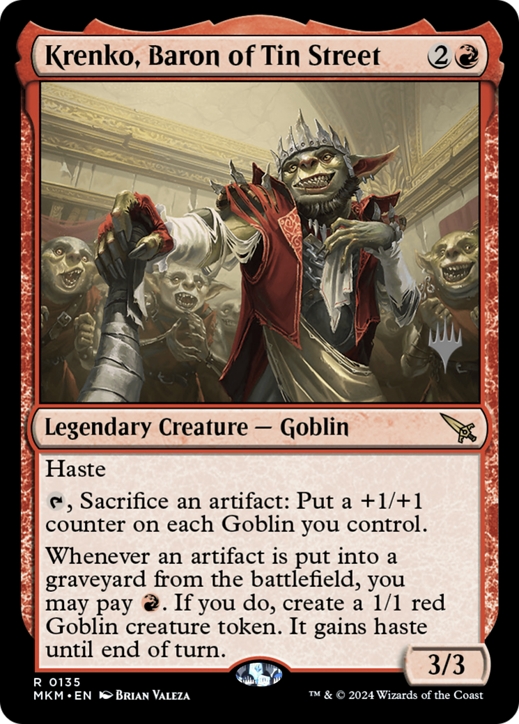 Krenko, Baron of Tin Street (Promo Pack) [Murders at Karlov Manor Promos] Foil
