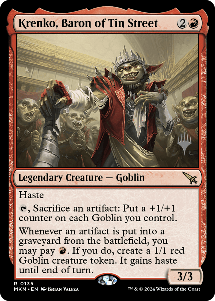 Krenko, Baron of Tin Street (Promo Pack) [Murders at Karlov Manor Promos] Foil