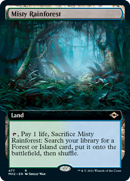 Misty Rainforest (Extended Art) [Modern Horizons 2] Foil