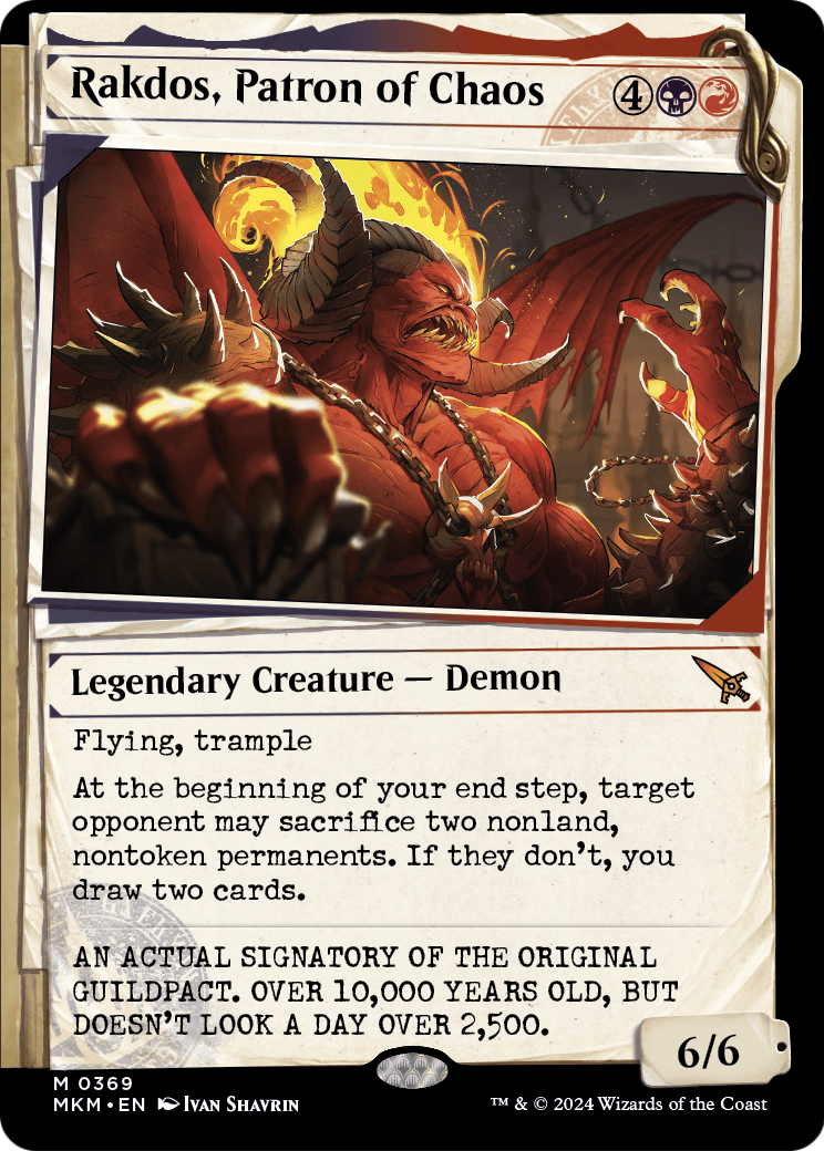 Rakdos, Patron of Chaos (Showcase) (0369) [Murders at Karlov Manor] Foil