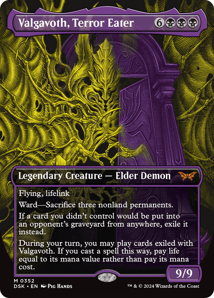 Valgavoth, Terror Eater (Showcase) [Duskmourn: House of Horror] Foil