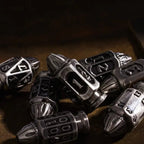 RPG Dice Set | Metal | Ancient Bullets | Silver