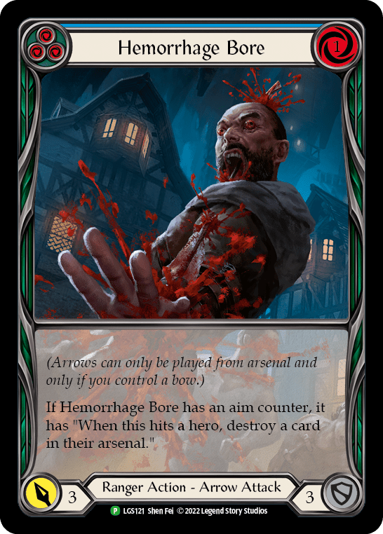 Hemorrhage Bore (Blue) [LGS121] (Promo)  Rainbow Foil