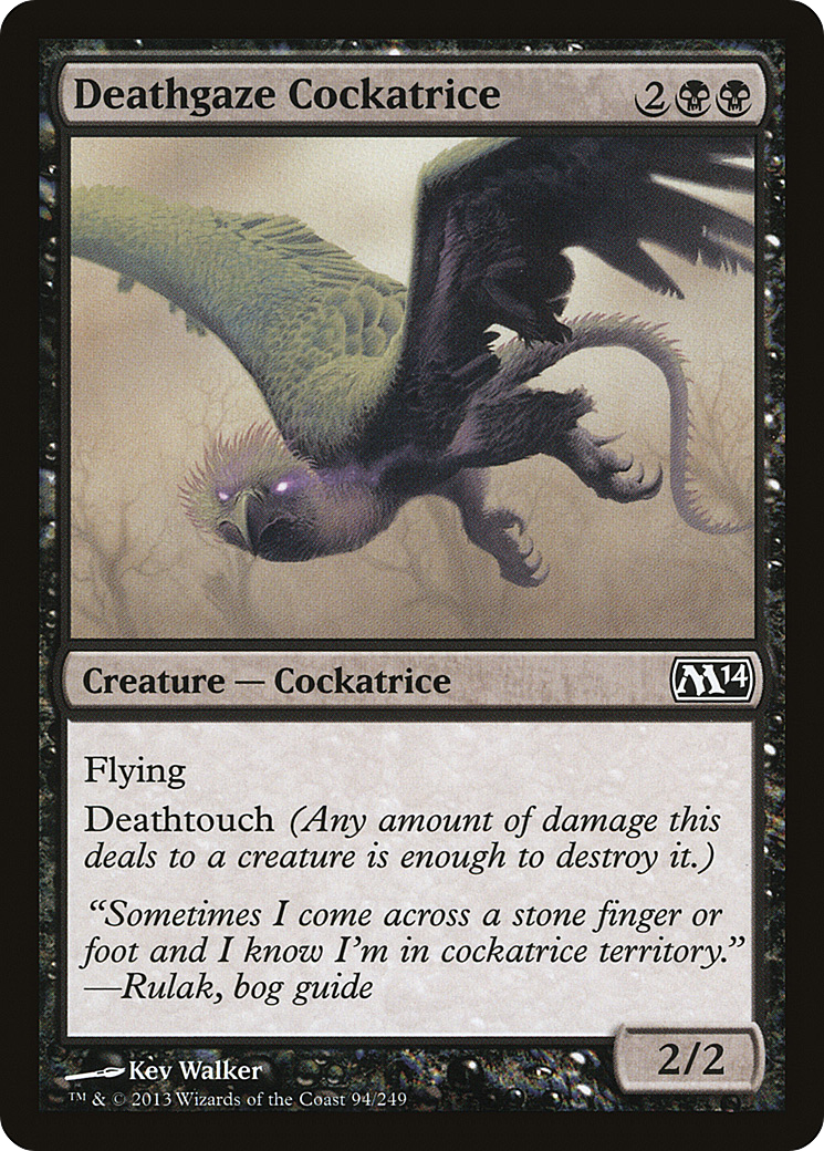 Deathgaze Cockatrice [Magic 2014] Foil