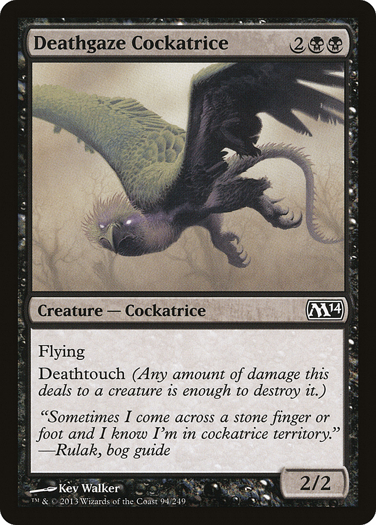 Deathgaze Cockatrice [Magic 2014] Foil