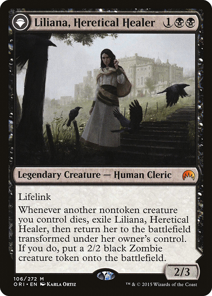 Liliana, Heretical Healer // Liliana, Defiant Necromancer [Magic Origins] Foil