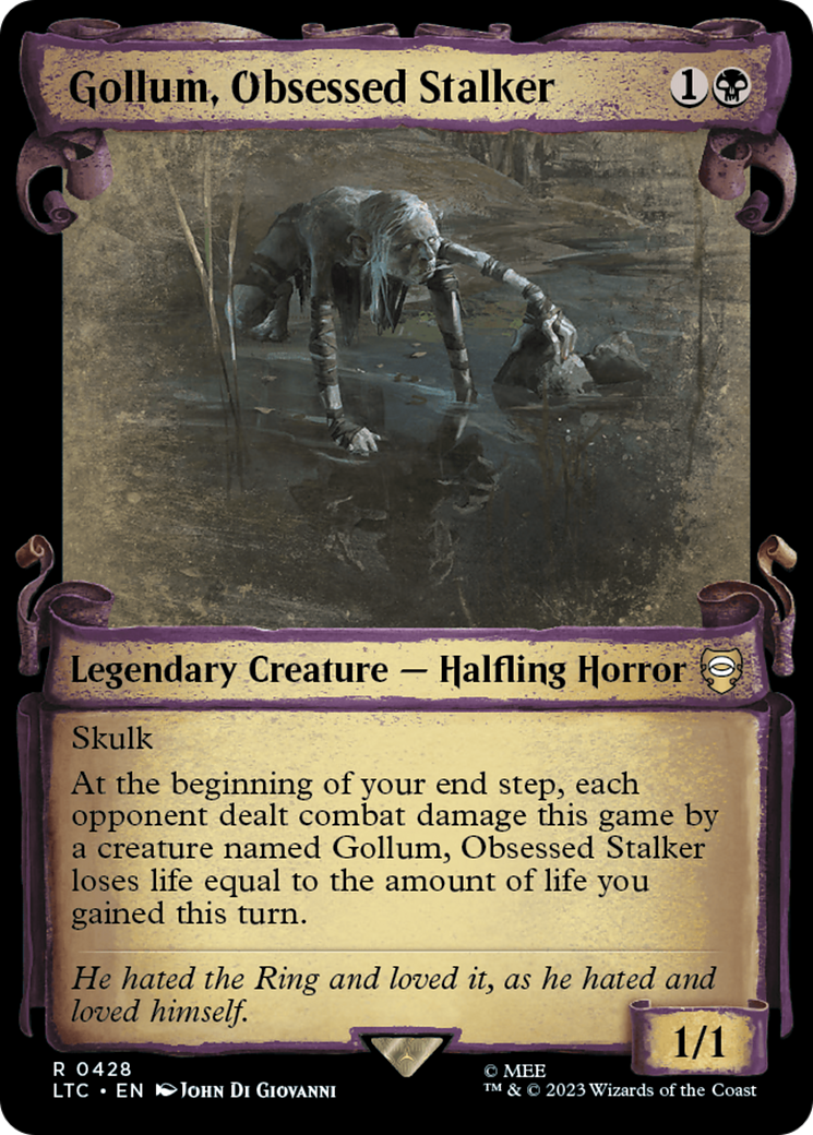 Gollum, Obsessed Stalker [The Lord of the Rings: Tales of Middle-Earth Commander Showcase Scrolls] Foil