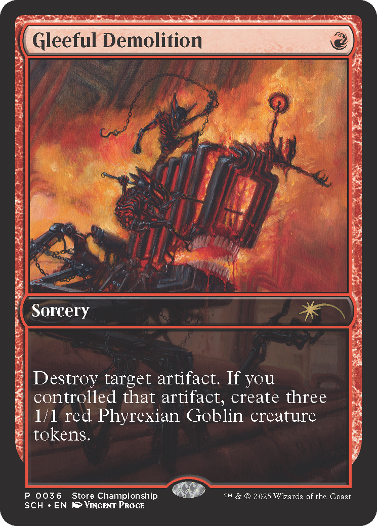 Gleeful Demolition (036) [Game Day & Store Championship Promos]  Foil