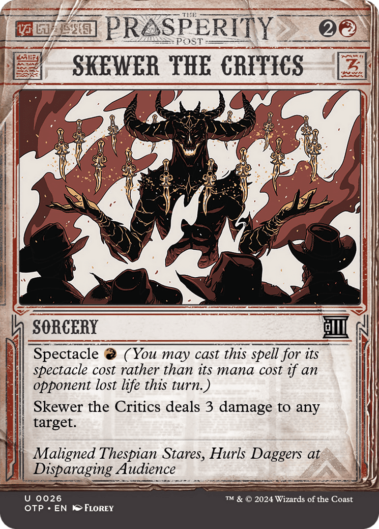 Skewer the Critics [Outlaws of Thunder Junction: Breaking News] Foil