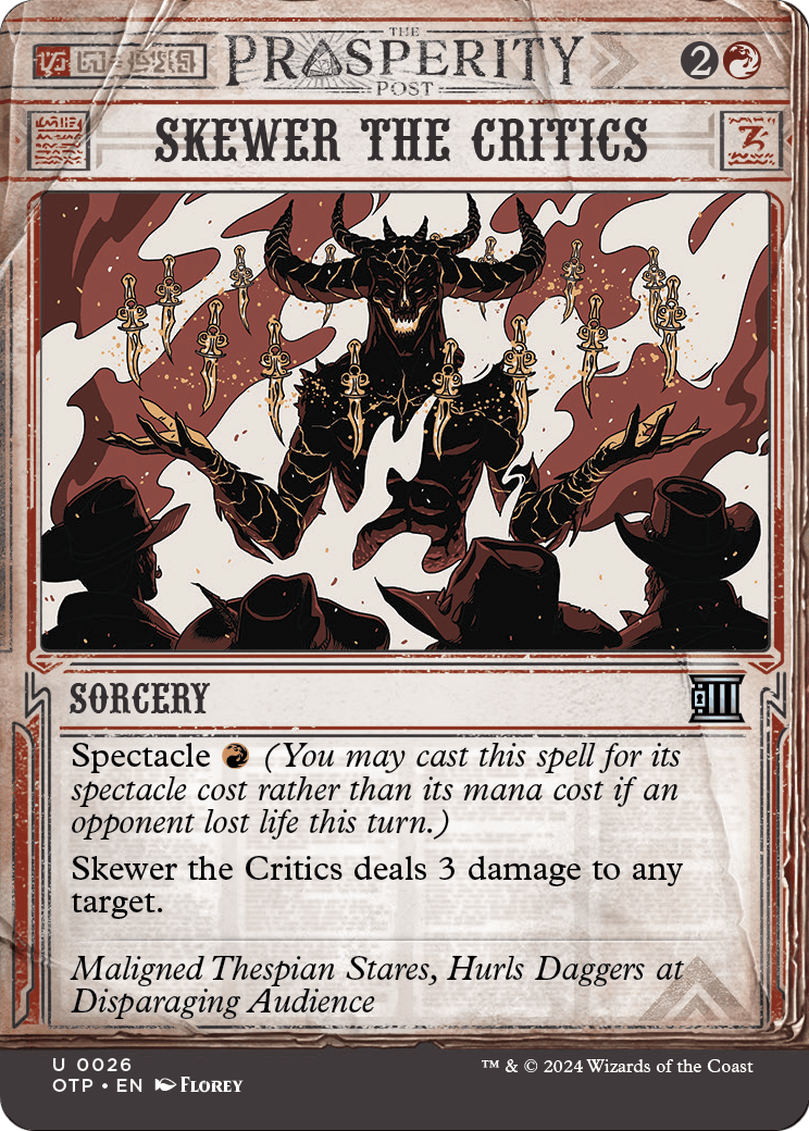 Skewer the Critics [Outlaws of Thunder Junction: Breaking News] Foil