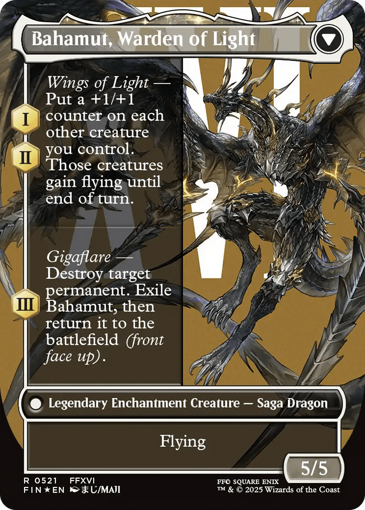 Dion, Bahamut's Dominant // Bahamut, Warden of Light |  Foil (521) [FINAL FANTASY]