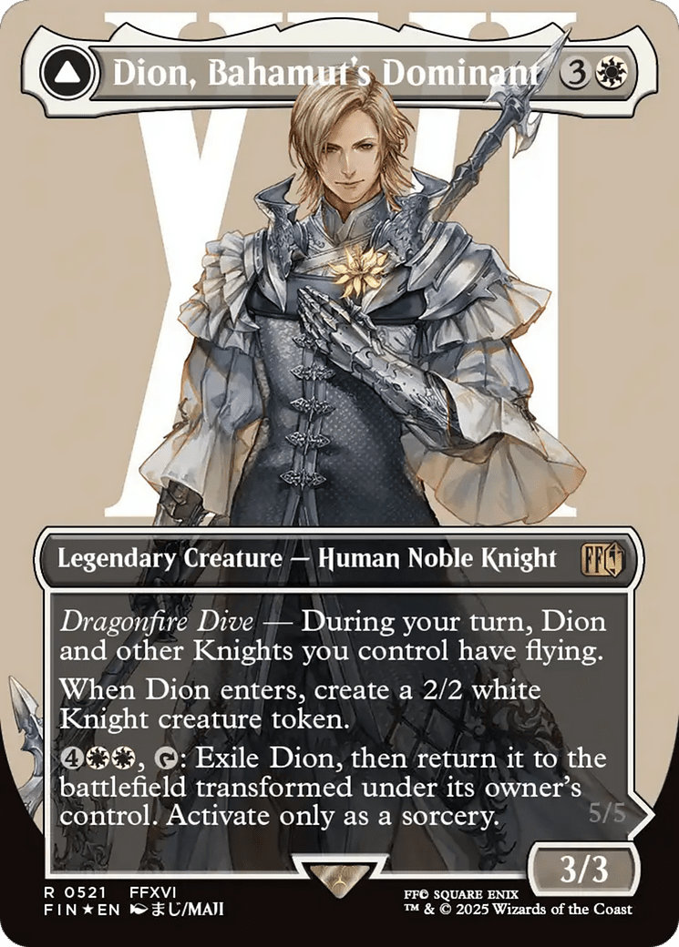 Dion, Bahamut's Dominant // Bahamut, Warden of Light |  Foil (521) [FINAL FANTASY]