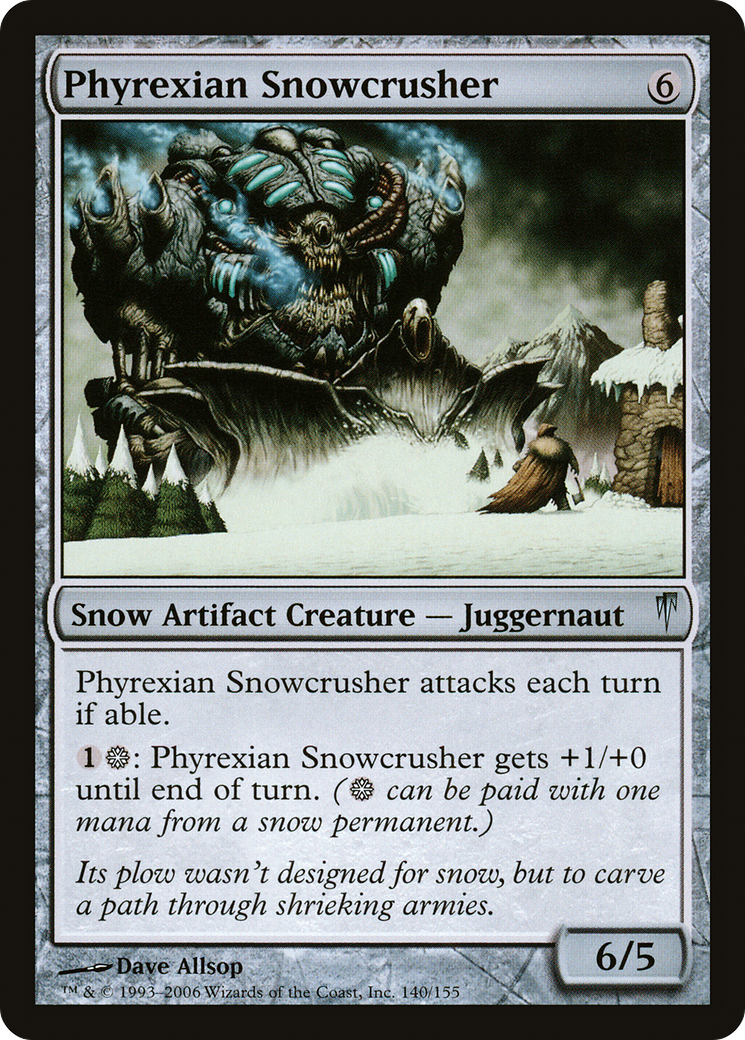 Phyrexian Snowcrusher [Coldsnap] Foil