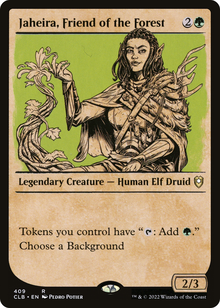 Jaheira, Friend of the Forest (Showcase) [Commander Legends: Battle for Baldur's Gate] Foil