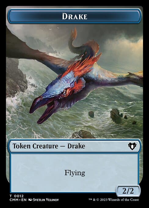 Eldrazi Spawn // Drake Double-Sided Token [Commander Masters Tokens] Foil