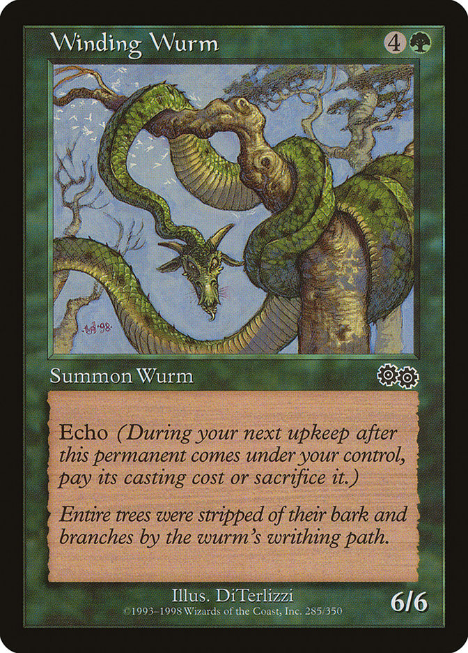 Winding Wurm 285/350 (Urza's Saga) 