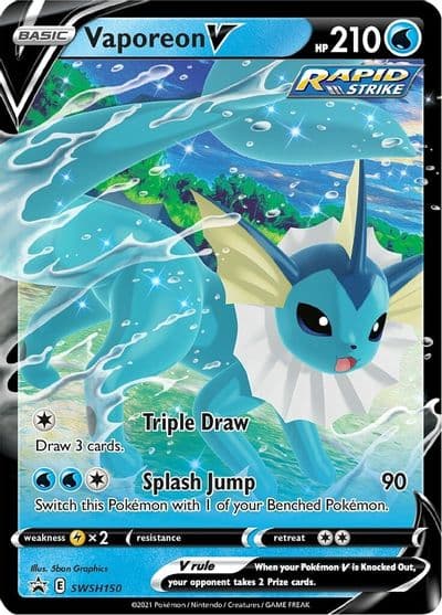 Vaporeon V SWSH150  - Holofoil SWSH Sword & Shield Promo Cards - Promo
