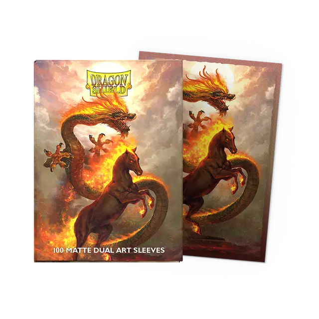 Dragon Shield | Standard Size Sleeves | 100ct | Year Of The Fire Horse 2026 (Art Dual Matte)