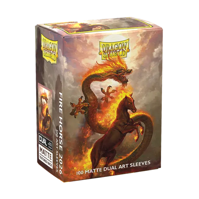 Dragon Shield | Standard Size Sleeves | 100ct | Year Of The Fire Horse 2026 (Art Dual Matte)