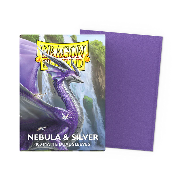 Dragon Shield | Standard Size Sleeves | 100ct | Nebula & Silver (Dual Matte)