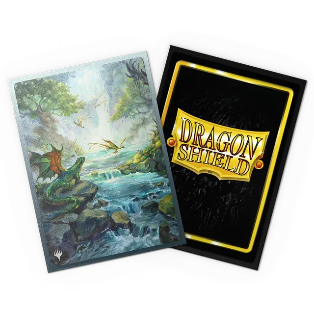 Dragon Shield | Standard Size Sleeves | 100ct | MTG Landfall Series | Misty Rainforest (Art Dual Matte)